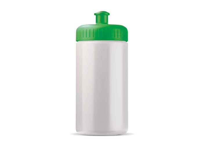 Bidon de sport personnalisable bioplastique 500ml Blanc / Vert